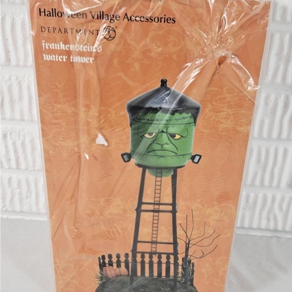 Dept 56 Halloween Frankenstein's  Water Tower NWT
